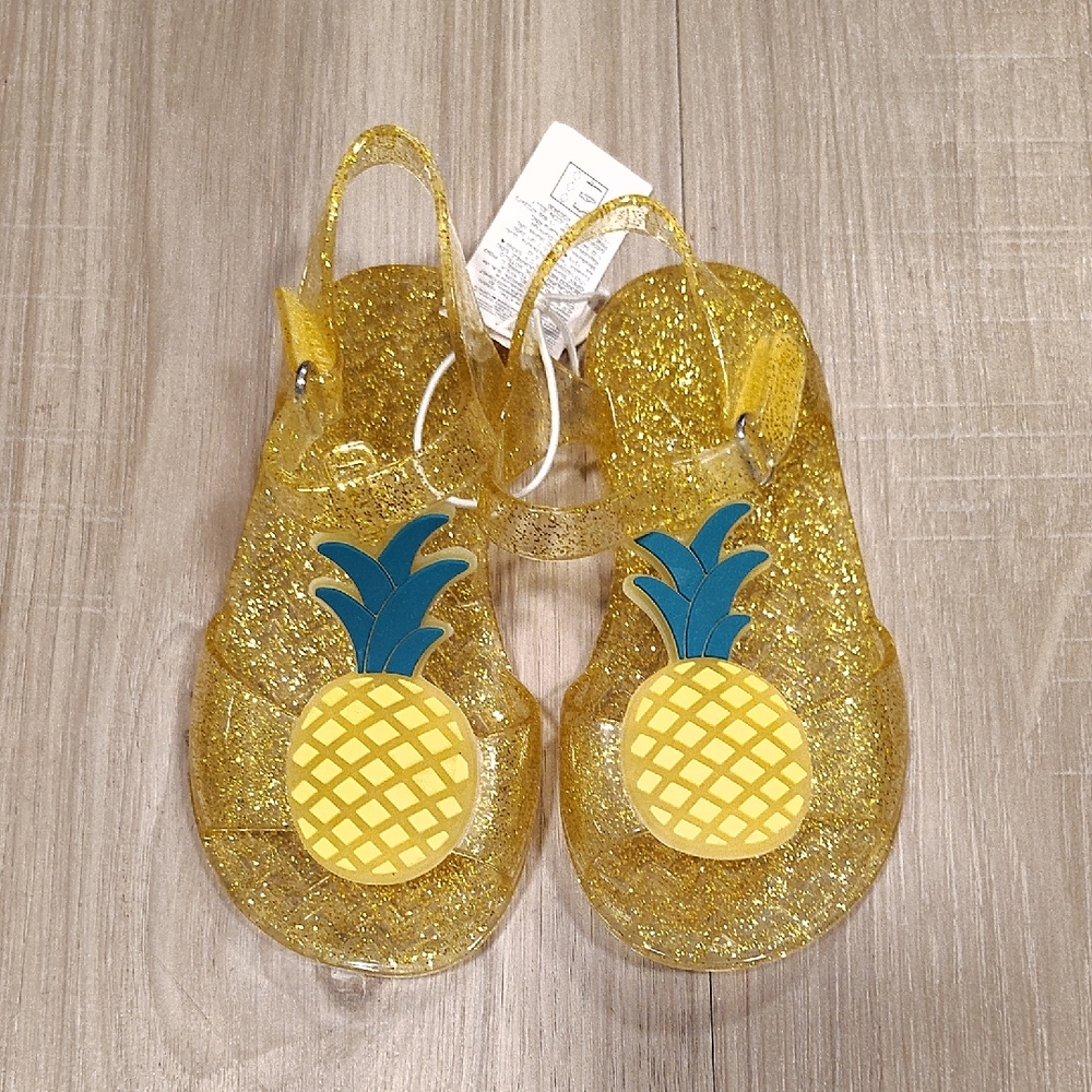 Old Navy Sparkle Jelly Sandals with Pineapple Charm - Yellow